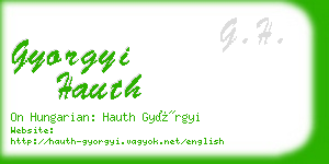 gyorgyi hauth business card